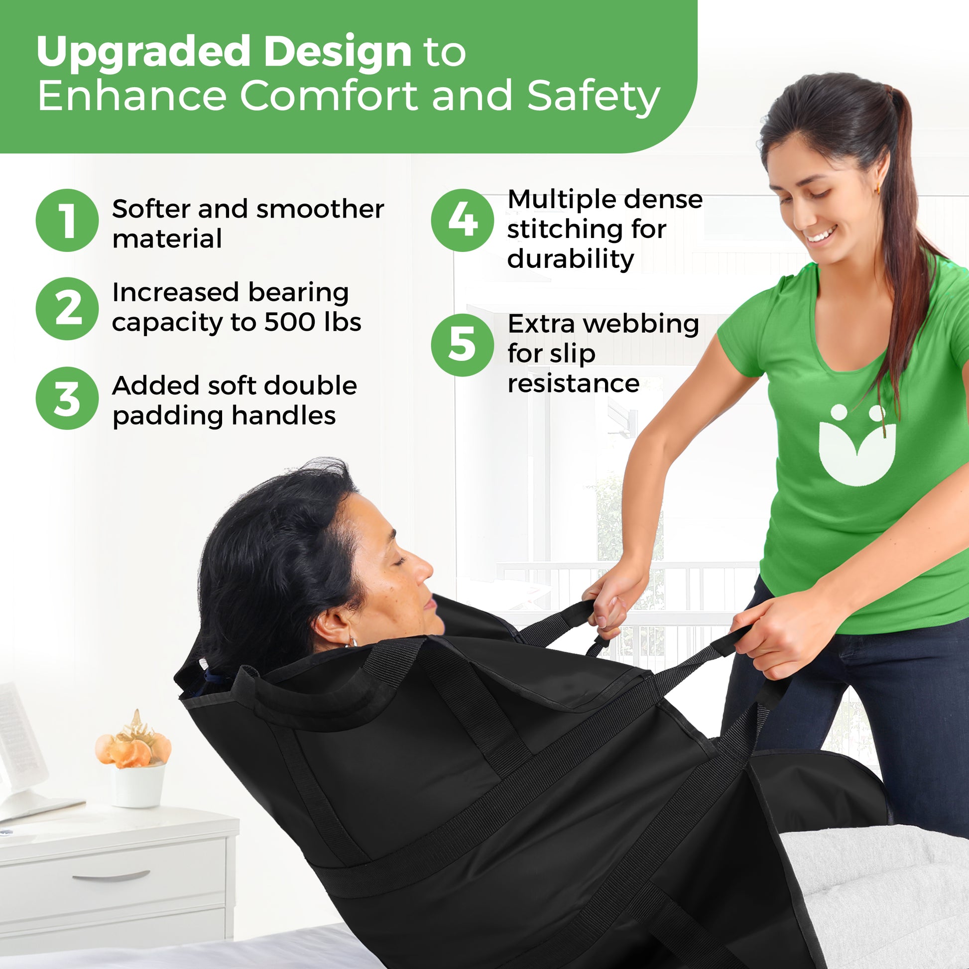 AbleUplift Positioning Bed Pad Black, softer, increased bearing, soft double padding, durability