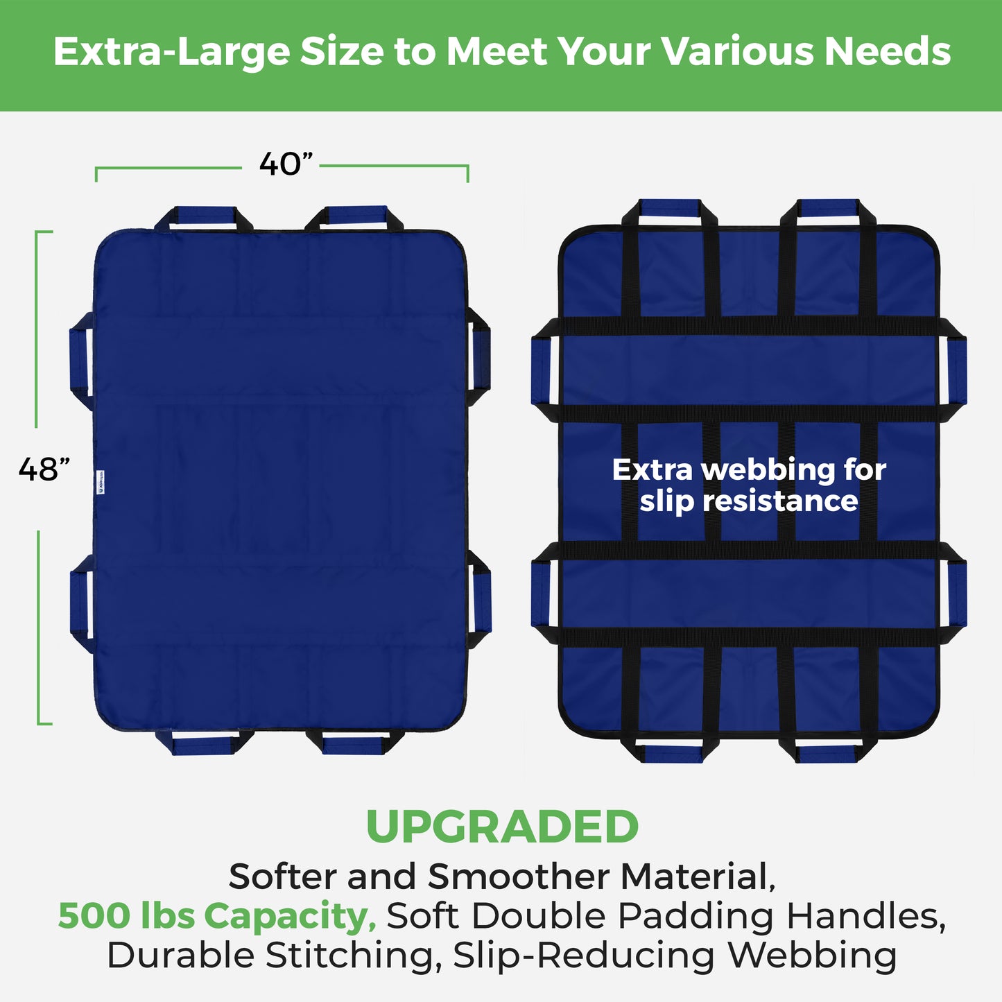 AbleUplift Positioning Bed Pad Blue Extra Large support up to 500lbs