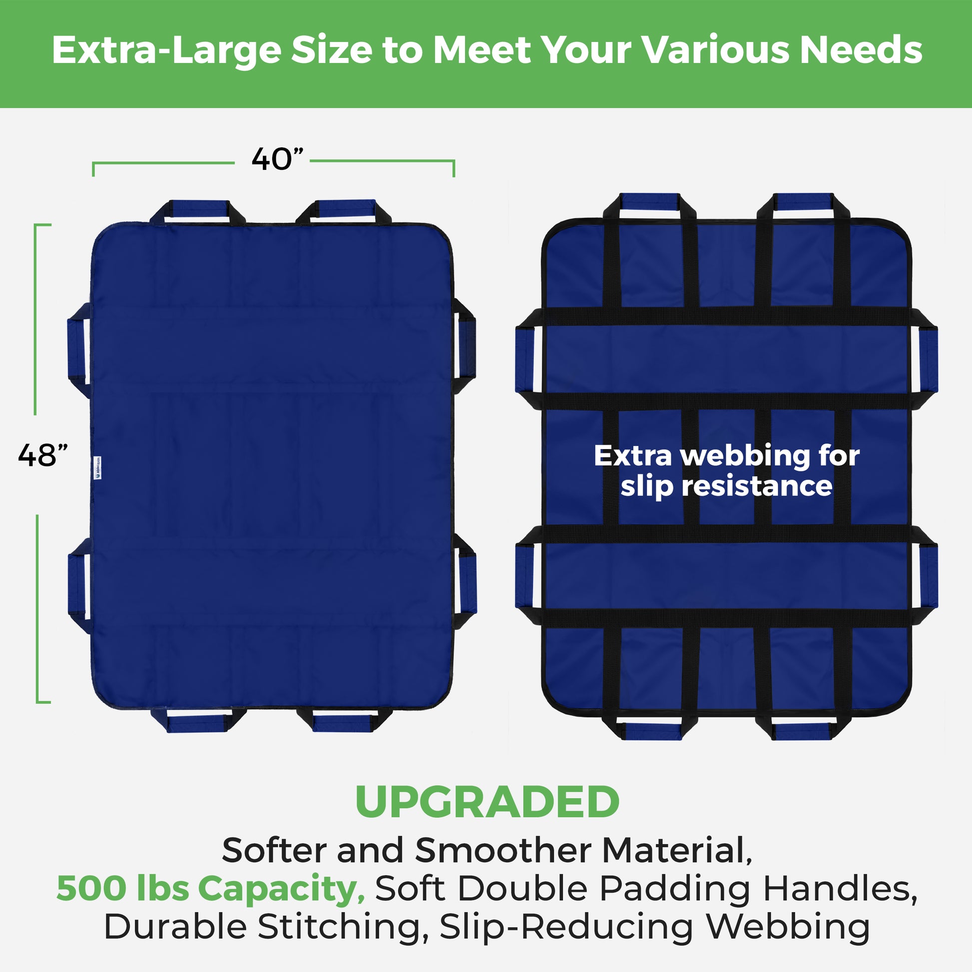 AbleUplift Positioning Bed Pad Blue Extra Large support up to 500lbs