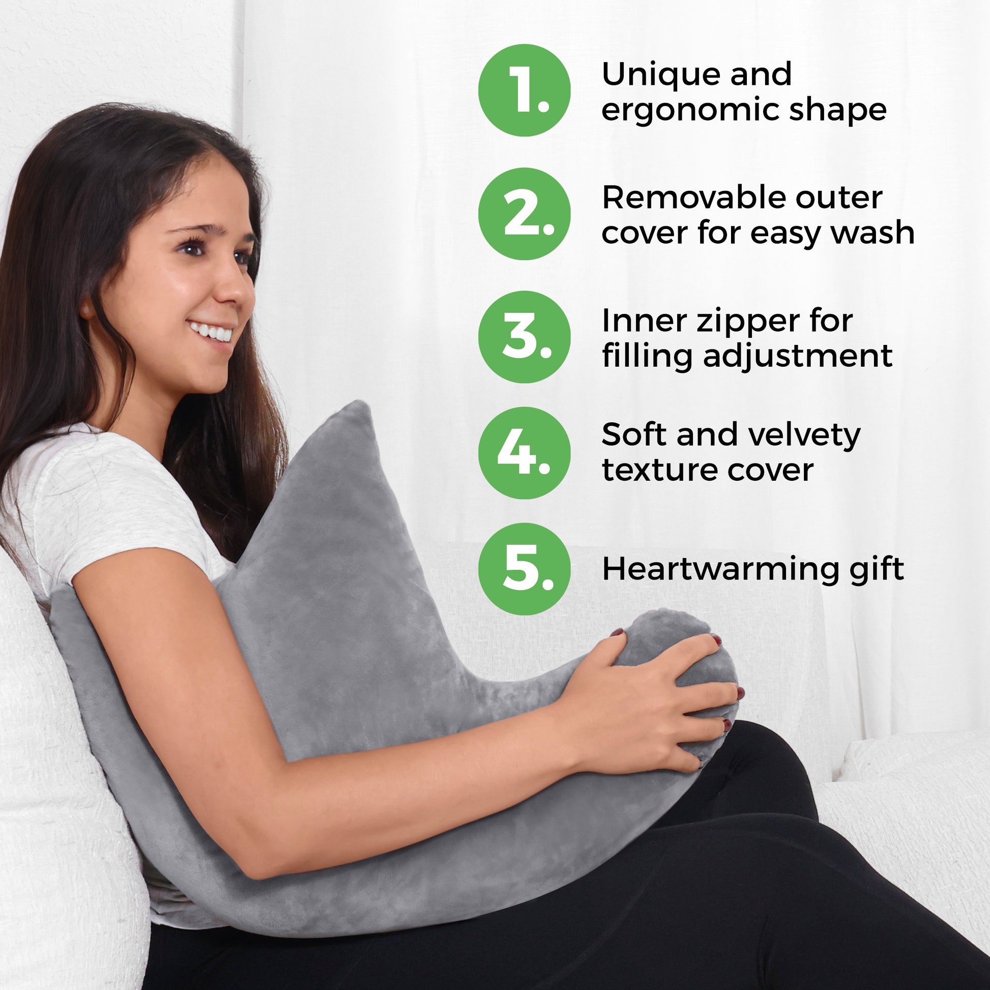 AbleUplift Shoulder Pillow Gray key Features